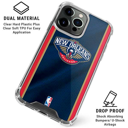 NBA New Orleans Pelicans Jersey iPhone 16 Pro Clear Case